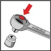 An illustration showing how to attach a socket to a ratchet wrench. Anteprima dell’immagine prodotto
