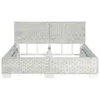 The Living Store Bettgestell Grau Natur Rattan 140 x 200 cm Produktbild-Vorschau 4