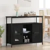 vidaXL Kredens o wyglądzie czarnego dębu 100 x 35 x 80 cm Podgląd zdjęcia produktu 3