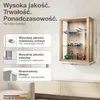 K-Möbel szklana witryna ścienna bukowa (80x60x25 cm) z 2 Podgląd zdjęcia produktu 2