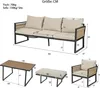 Flieks Gartenlounge-Set 6 Personen, Loungegartenmöbel Produktbild-Vorschau 7