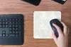 MuchoWow® Mauspad Mousepad Marmor - Grob - Weiß 20x20 cm - Produktbild-Vorschau 4