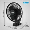 RAM Clip Ventilator 150mm 15W leise Tischventilator Büro Produktbild-Vorschau 4