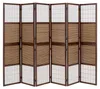 Paravent en Bois 6 Parties Séparateur de Pièce Brun Voir les images du produit 10