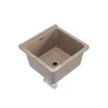 A brown sink with a white drainpipe attachment, isolated on a white background. Anteprima dell’immagine prodotto