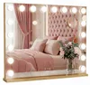 Specchio da trucco Hollywood dorato con 15 LED e 3 Anteprima dell’immagine prodotto 6
