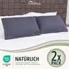 set di 2 copricuscini 100% cotone 40x60 cm grigio antracite Anteprima dell’immagine prodotto 6