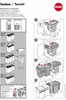 Instructional diagrams for installing a waste bin system. Produktbild-Vorschau