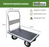 Plattformwagen 300 kg luftbereift Transportwagen Handwagen Produktbild-Vorschau 3