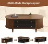OKWISH Table Basse Moderne avec 2 Tiroirs et 2 Portes Voir les images du produit 5