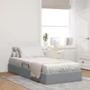 Aufbewahrungsbett mit Kopfteil Hellgrau 90 x 190 cm Stoff Produktbild-Vorschau 3