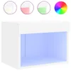 vidaXL Comodino a parete con luci LED Bianco Anteprima dell’immagine prodotto 1