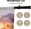 MuchoWow® Wandteppich Wandbehang Sonnenuntergang - Blumen - Produktbild-Vorschau 3