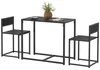 HOMCOM 3-delige eethoekset, keukentafel met 2 stoelen, Productafbeelding-voorbeeld 1