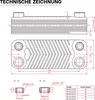Wymiennik ciepła Wiltec 50 płyt, maks. 90 kW, 4 m³/h 0,99 l Podgląd zdjęcia produktu 7