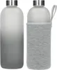 Glasflasche mit Hülle "Iced" Wasserflasche Getränkeflasche Produktbild-Vorschau 1