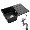 ANYCEE MAX Spülbecken Schwarz 65x45 cm, Granitspüle Schwarz Produktbild-Vorschau 2