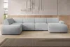 AX LIVING Canapé XXL forme U Didim gris clair largeur 378cm Voir les images du produit 2