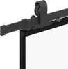vidaXL Drzwi przesuwne z okuciem czarne 76x205 cm szkło Podgląd zdjęcia produktu 6