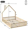 Letto per bambini Merax 140x190 cm con camino e sponda di Anteprima dell’immagine prodotto 5