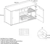 Vladon Sideboard Sylt V1, Kommode mit 2 Türen und 4 Produktbild-Vorschau 6