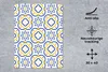 MuchoWow® Mauspad Mousepad Blume - Blau - Gelb - Kacheln - Produktbild-Vorschau 3