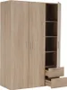 A three-door wardrobe with open shelves and drawers. Náhľad obrázku produktu
