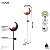 Gartenstecker Solar "Moon" aus Eisen mit roter Glaskugel Produktbild-Vorschau 2