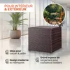 CASARIA® Coffre de rangement en polyrotin 318 L marron avec Voir les images du produit 4