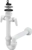 Siphon Spülbecken DN 70 Edelstahlgitter Abflussrohr DN 40 Produktbild-Vorschau 1