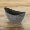 Hohe Pflanzschalen oval 2x 24 cm für draussen schwarz Produktbild-Vorschau 7