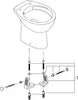 Keramický klozet bez ráfku Grohe Bau - horizontální Náhled obrázku produktu 2