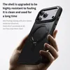 A hand holding a black phone case with a ring. Produktbild-Vorschau