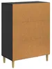 vidaXL Sideboard Schwarz 66 x 34,5 x 90 cm Holzwerkstoff Produktbild-Vorschau 5