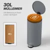 HOMCOM Mülleimer 30 L Treteimer mit Softclose-Deckel und Produktbild-Vorschau 4