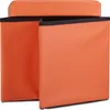 Pouf pieghevole Relaxdays, cubo con vano portaoggetti, Anteprima dell’immagine prodotto 5