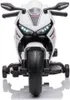 Front view of a white electric toy motorcycle. Anteprima dell’immagine prodotto