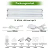 The image displays the contents of a grow light package, including the lights themselves and various accessories. Produktbild-Vorschau