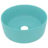 vidaXL umývadlo Round Matt Light Green 40x15 cm Keramika Náhľad obrázku produktu 1