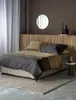 A bedroom scene with a bed dressed in bedding. Produktbild-Vorschau