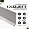 Sockelleiste Edelstahl Fußbodenleisten V2A L250cm 80mm Produktbild-Vorschau 2
