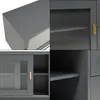 Fernsehschrank 'Susa' 2 Schiebetüren mit Glasfront 160 x 40 Produktbild-Vorschau 7