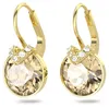 Swarovski Bella V Drop-Ohrhänger, Rundschliff, Goldfarben, Produktbild-Vorschau 3