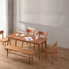 A dining room scene with a wooden table and chairs. Produktbild-Vorschau
