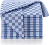 A stack of blue and white checkered kitchen towels. Anteprima dell’immagine prodotto