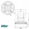 Sillar Motor vysávača Sacia turbína 1200W Náhrada pre Bosch Náhľad obrázku produktu 2