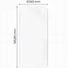 A diagram showing the dimensions of a screen protector. Produktbild-Vorschau