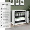 tectake® Aktenschrank abschließbar 90 x 40 x 90 cm Produktbild-Vorschau 2