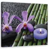 Leinwandbild Zen-Blumen aus Bambus 50x50 Feeby Violett bild Produktbild-Vorschau 1