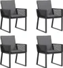vidaXL Sedie da giardino con cuscini 4 pezzi in polirattan Anteprima dell’immagine prodotto 1